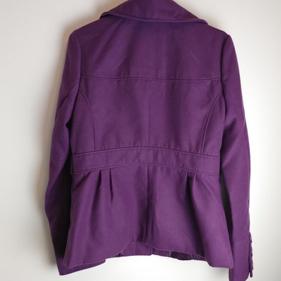 Vtg JACK Women's Winter Coat Sz L Purple Many Features Stylish Hip Length - Picture 4 of 9